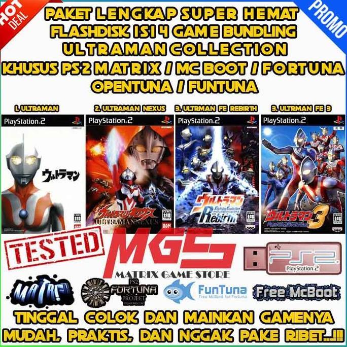 TERBARU READY Paket 4 Game Flashdisk Game PS2 PS 2 Ultraman Collection Terlengkap