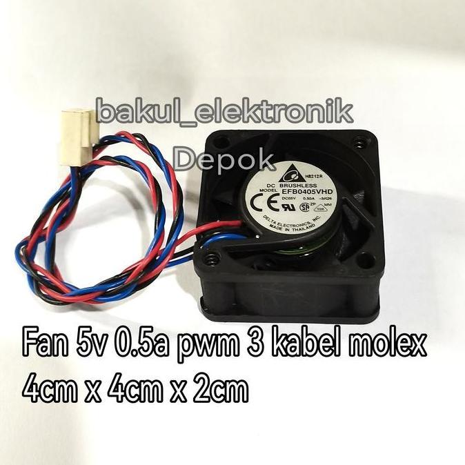 Fan 5V 4Cm X 4Cm Delta Original Ball Bearing Best Quality