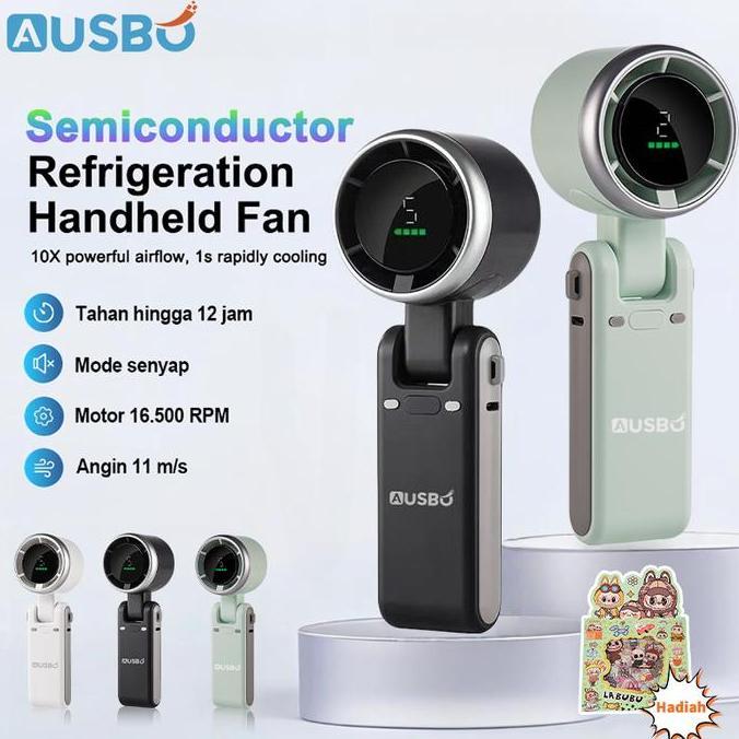Ausbo Turbo Handheld Fan N607 16500Rpm Rechargeable Mini Fan Lipat High Speed Kipas Portable Wuji Mu