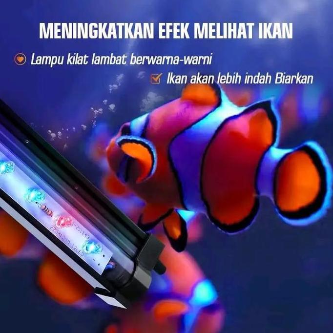 Lampu gelembung celup LED warna tahan air aquarium aquascape