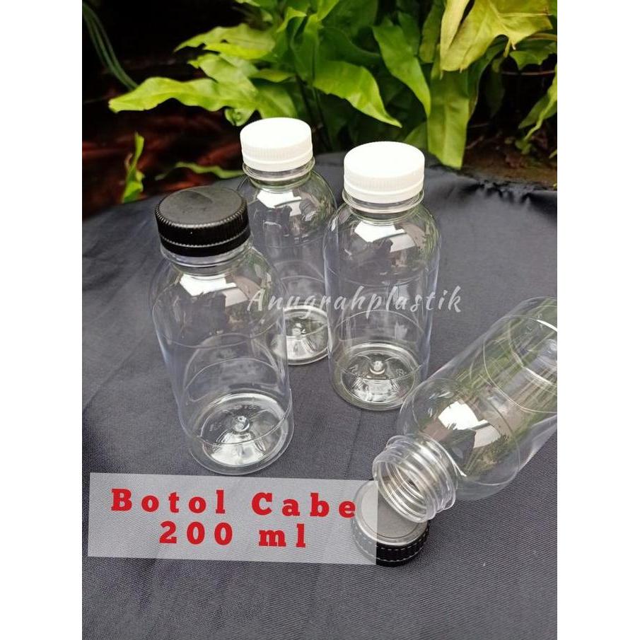 =+=+=+] Botol Cabe 200 ml / Botol Plastik Cabe 200 ml short neck PER BALL isi 100 pcs