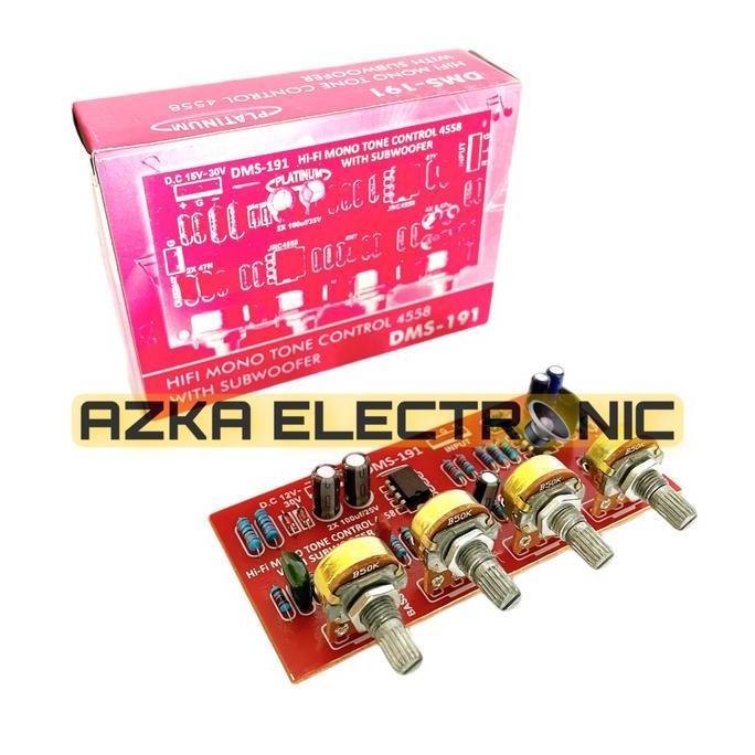KIT TONE CONTROL MONO IC 4558 PLUS SUBWOOFER DMS 191 TERBARU