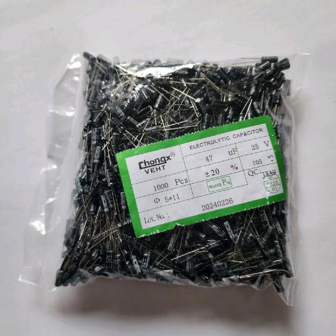 ELKO ELCO 47UF 25V KAPASITOR 47UF 25 VOLT 1000 PCS FORSALE