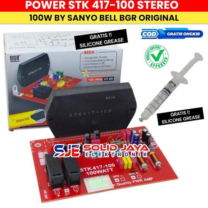KIT POWER STK 417-100 100W STEREO BY SANYO ORIGINAL TR TRANSISTOR POWER AMPLIFIER POWER STEREO AMPLI