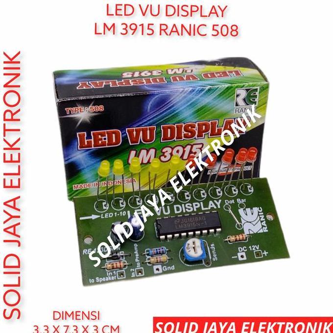 LED VU DISPLAY LM3915 RANIC LM 3915 LAMPU LED VU LAMPU VU DISPLAY 508 ASLI