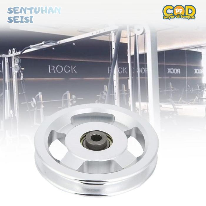 Bisa COD Katrol Pulley Gym 88mm Pulley Roda Tali Sling Aluminium Gym Katrol Fitness Gym Mesin Machin