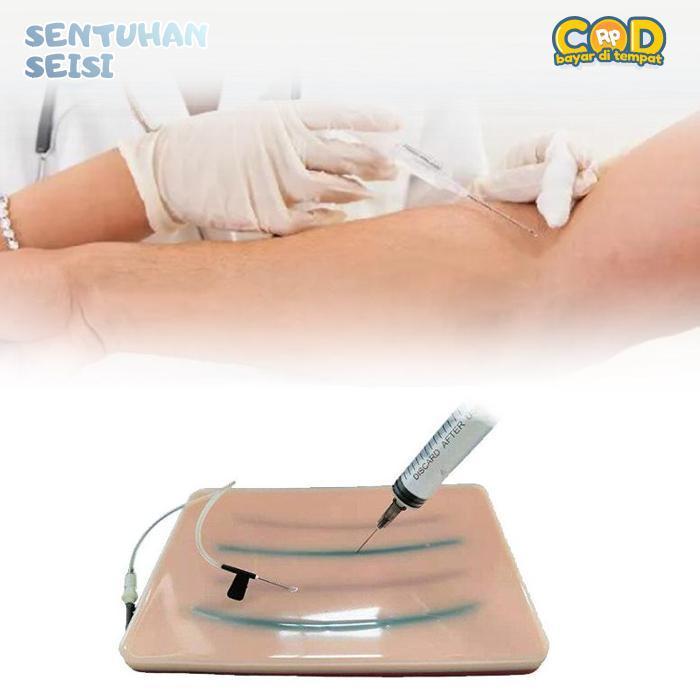 Bisa COD Silicone Pad Injeksi Suntik Latihan Infus Iv Injection Training Pad Manekin Injection Train