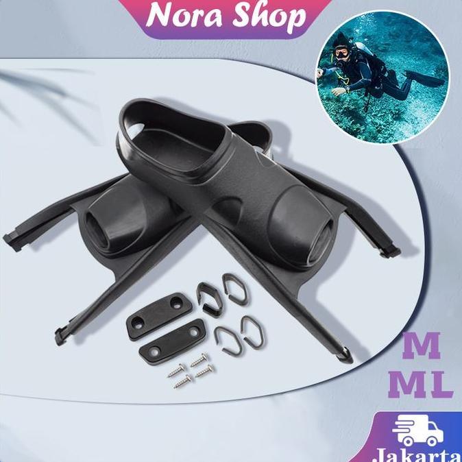 IUMAORI 1 Pasang Foot Pocket Long Fins Penutup Sirip Menyelam Foot Pocket