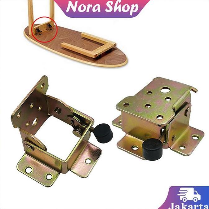 IUMAORI Engsel Meja Lipat Besi Locking Hinges Lot Siku Meja Lipat Engsel Untuk Meja Lipat Engsel Kak