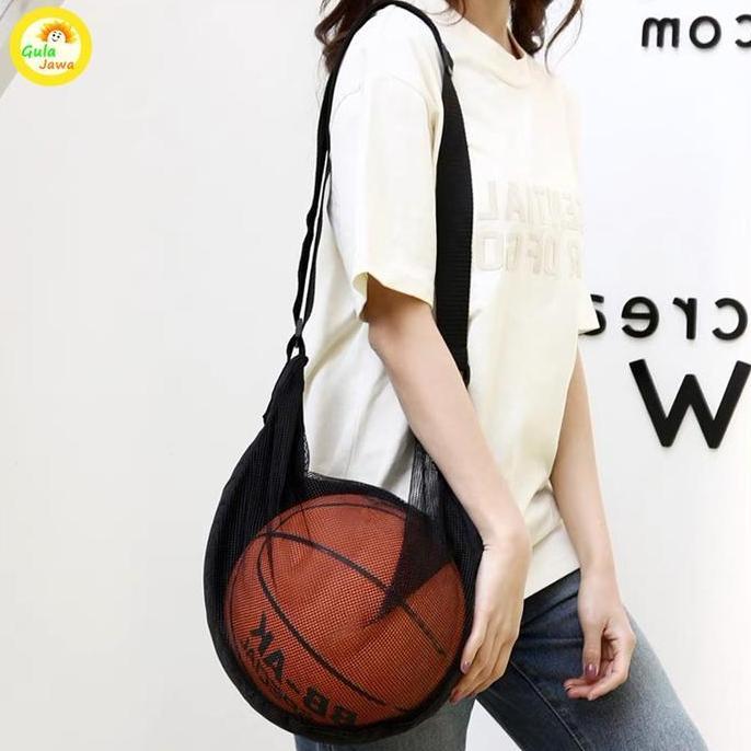 MATSURIKO Tas Selempang Bola Basket & Futsal Tas Serut Olahraga Kapasitas Besar Tas Penyimpanan Perl