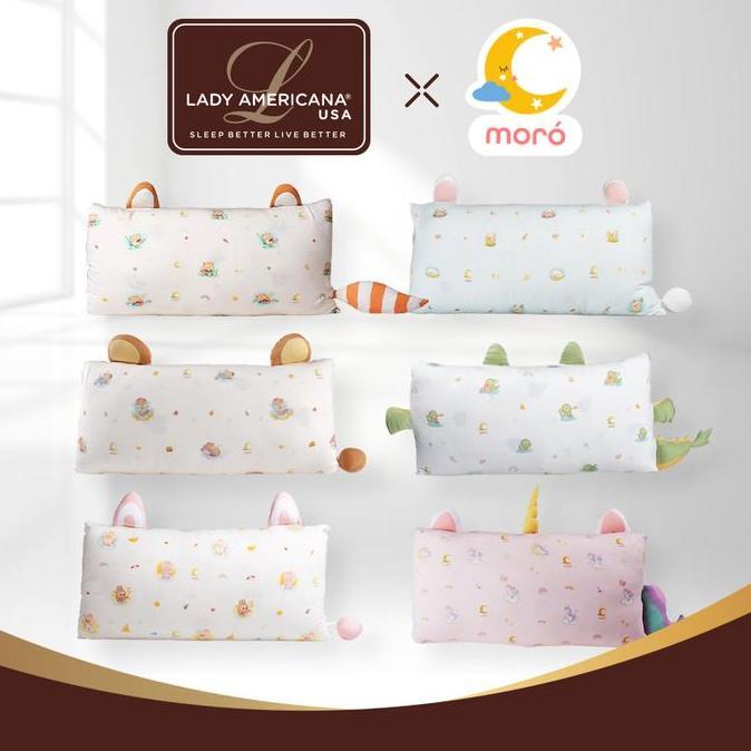 (Good) [RANDOM GIFT] Moro Baby Pillow Size Large - Bantal Bayi