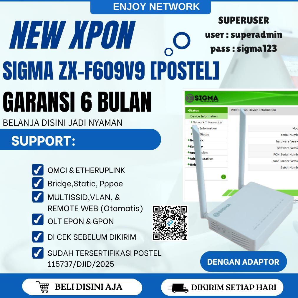 Modem Xpon EPON-GPON F609V9 Dengan Adaptor ONT ONU