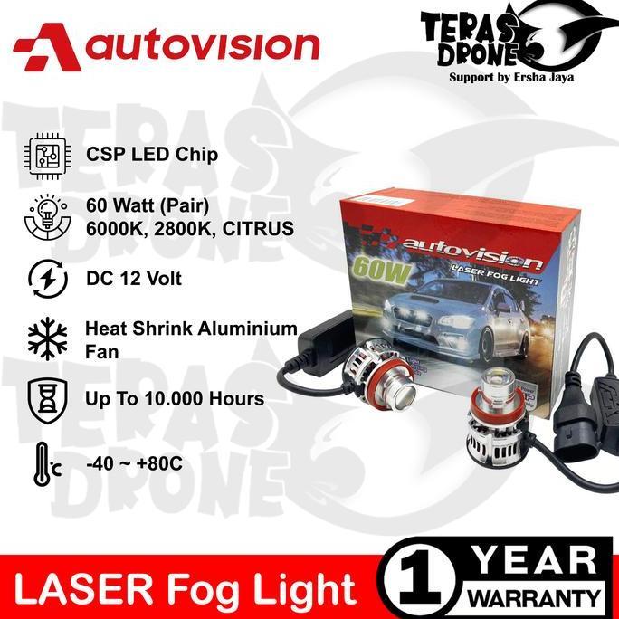 // Led Autovision Laser Foglamp H8 H11 H16 Hb4 70 Watt - Garansi Resmi Car //