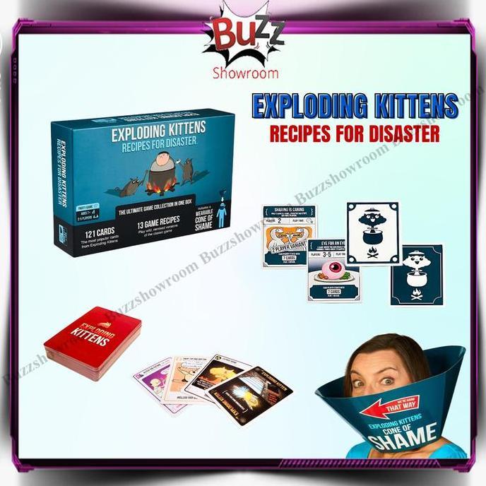 // Exploding Kittens : Recipes For Disaster Kitten Board Game Card Games //