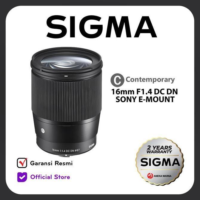 Ready Sigma 16mm F1.4 DC DN [C] for Sony E-Mount, Canon EOS-M dan MFT Non Cod