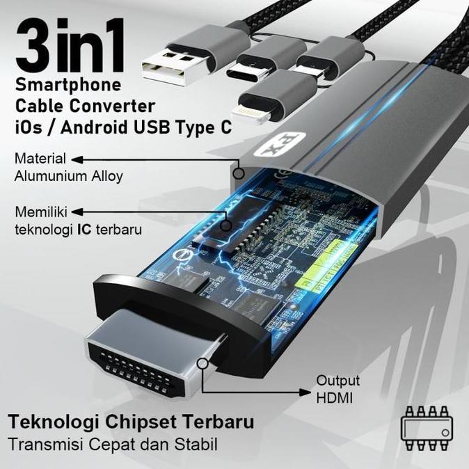 Cell- Kabel Lhtning For Iphone 5 6 Ipad 4 Mini Air Pro Ke Hdmi Lcd Tv