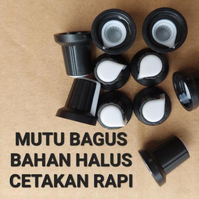 Glosir Knop Potensio Plastik Warna / Lubang Bulat Tombol Tutup Potensiometer Plastik As Warna Volum 