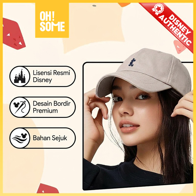 [OHSOME x Disney] - Mostorhata Baseball Cap Topi Bisbol Mickey Mouse