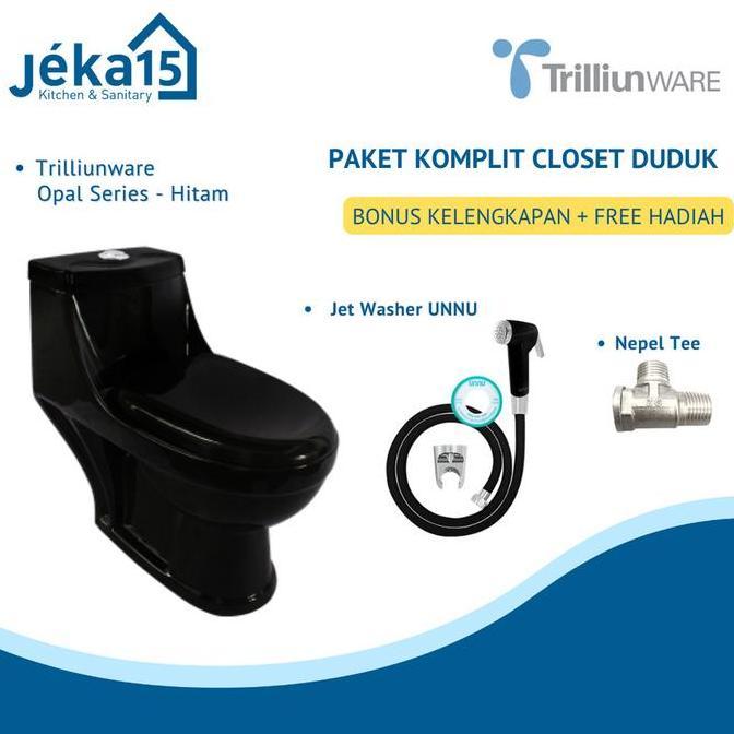 CLOSET DUDUK ONE PIECE | MONOBLOK | CLOSET DUDUK TRILLIUNWARE OPAL HITAM
