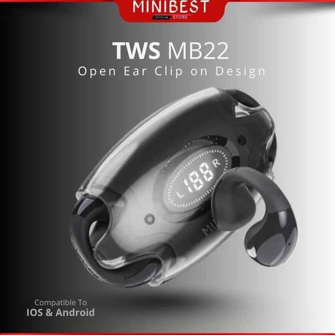 MINIBEST MB22 TWS Earphone Headset Bluetooth V5.3 On EC Ear Clip Wireless Bluetooth Headset Headphon