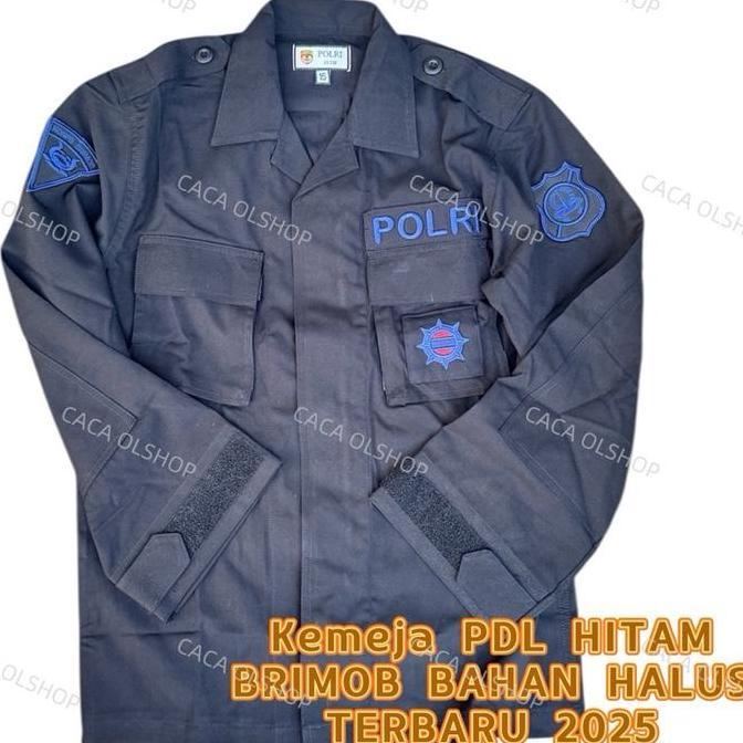 SETELAN PDL HITAM MODEL TAKTIKAL ORIGINAL JATAH 2025 Baju Celana Panjang Katun Kerja Seragam