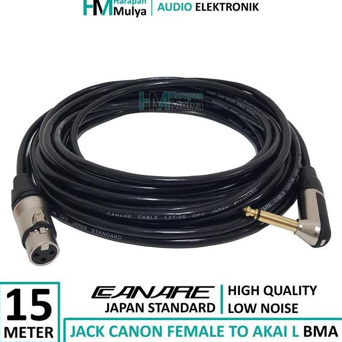 (15 meter) Kabel Mic Microphone Canare + Jack XLR Female To Akai L BMA