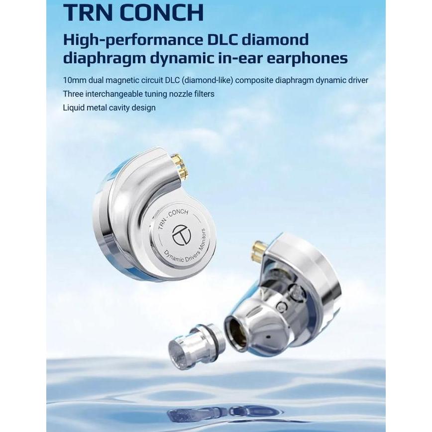 TRN Conch 10mm Dual Magnetic DLC In Ear Monitor Earphone
