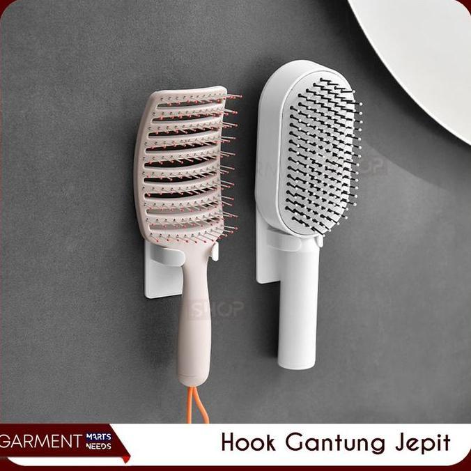 OBUMNA Hook Gantungan Tempat Sisir Catokan Rambut Shaver Rak Cermin Salon Kabinet Wastafel Kamar Man