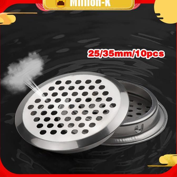 BITESKY1 10pcs Lubang Ventilasi Bulat Lemari / Ventilasi Udara Lemari / Tutup Lubang Udara Saringan 