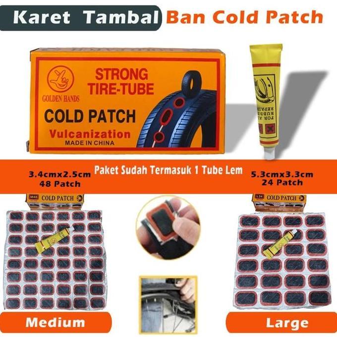 DOKUGAMIN Stiker Sticker Lem Tambal Ban Karet Dalam Sepeda Motor Strong Tire Tube Cold Patch COLDPAT