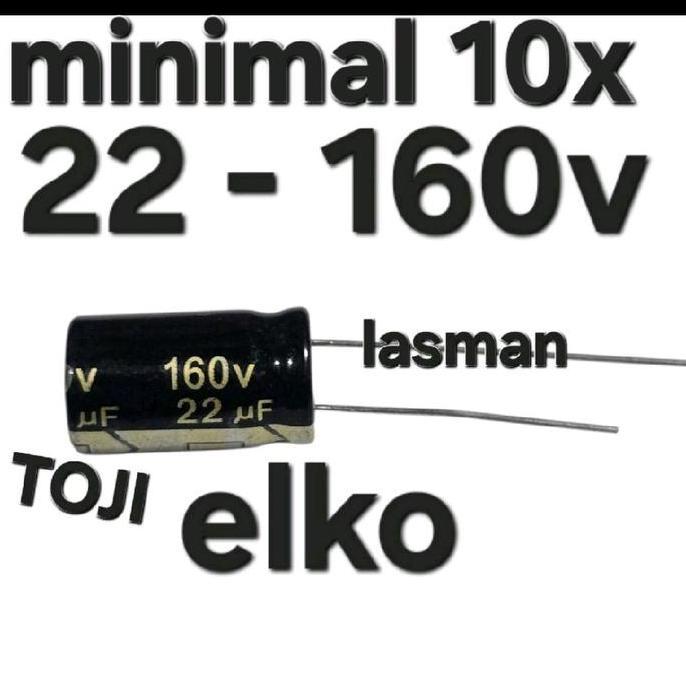 ( 22UF 160V ) ELKO ELCO 160V22UF 160V 22 UF MF MICRO UF 22MF 22UF 22MICRO 22MIKRO 22 MIKRO UF 160 10