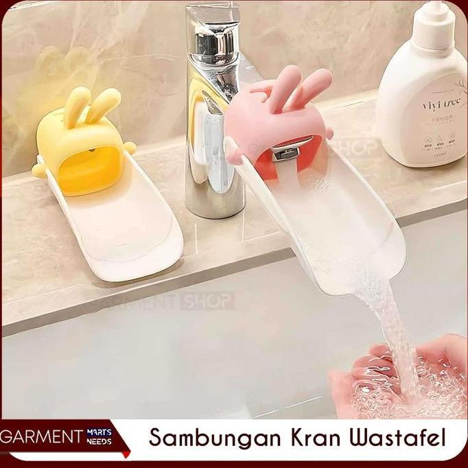 OBUMNA Penyambung Kran Cuci Tangan Wastafel Silikon Karakter Lucu Pemanjang Kran Faucet Extender