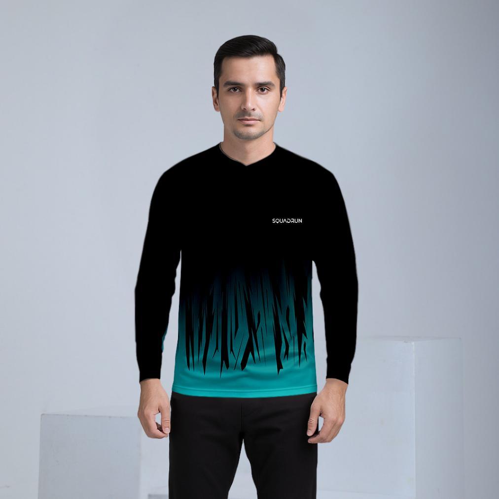 Diskon Squadrun - Kaos Running Dry Fit Breathable Quickdry Lengan Panjang Gravonix