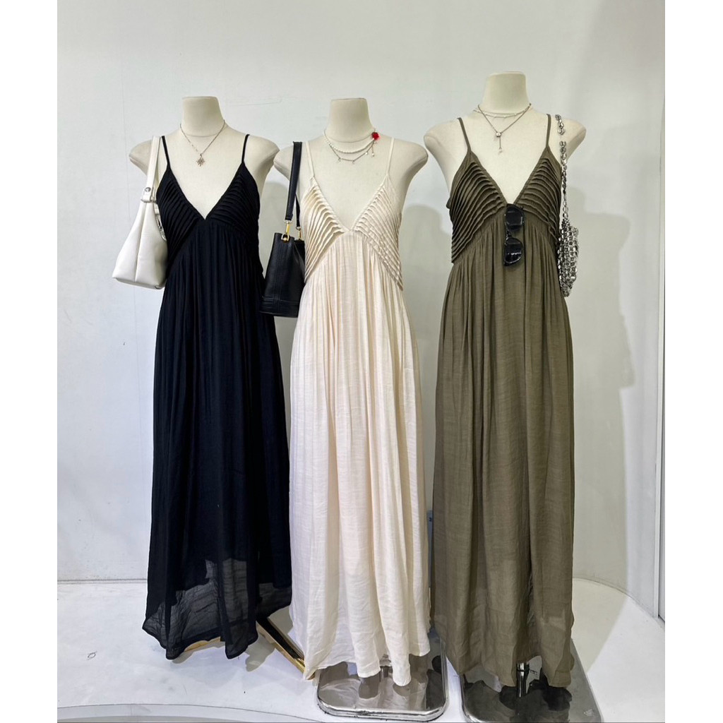 M2M-520 Dress Maxi n Panjang Tali Spageti Wanita 4507