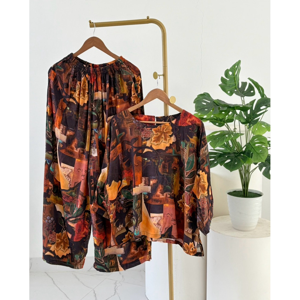 Nabila set - atasan rayon wanita premium/setelanrayon/onesetrayon/