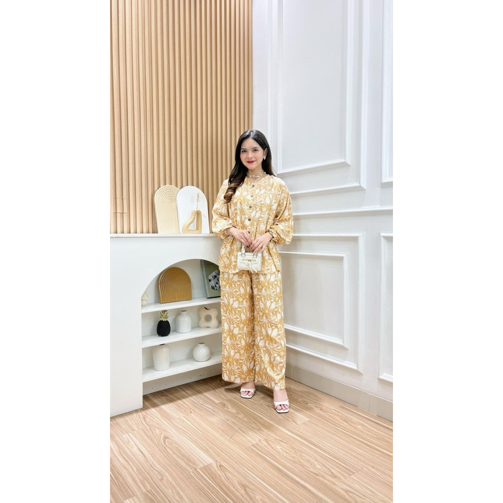 ONE SET KANAYA LENGAN PANJANG - One set Kanaya Katingan lengan panjang berkaret - One set Kanaya Pus