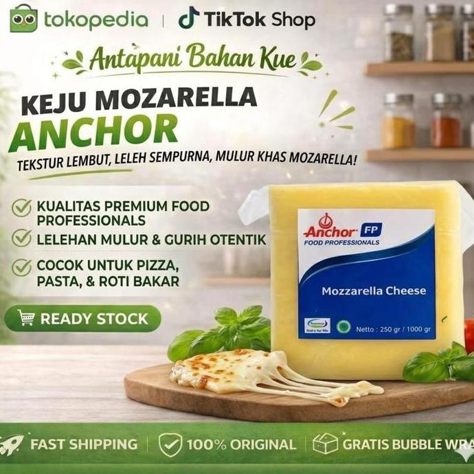 Leite - Keju Mozarella Anchor 1 Kg/Anchor Mozarella Cheese