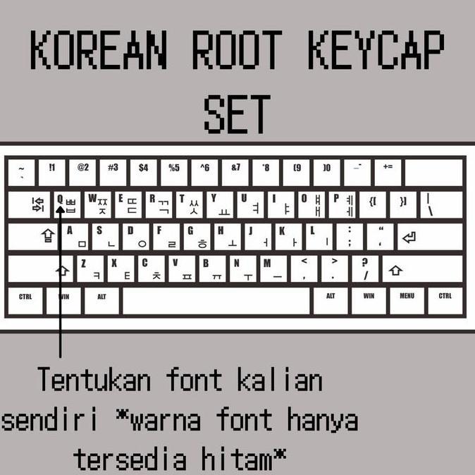 KeyKraft Keycaps Korean ( Hangul ) Keycap Set (60%)