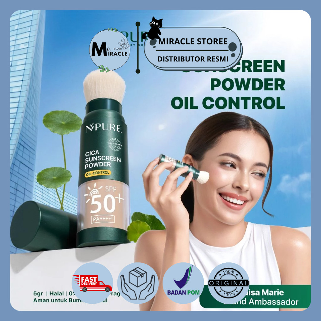[NEW LAUNCH : RAISA'S PICK] NPURE Sunscreen Cica Sunscreen Powder SPF 50+ PA++++ / Sunscreen Bedak &