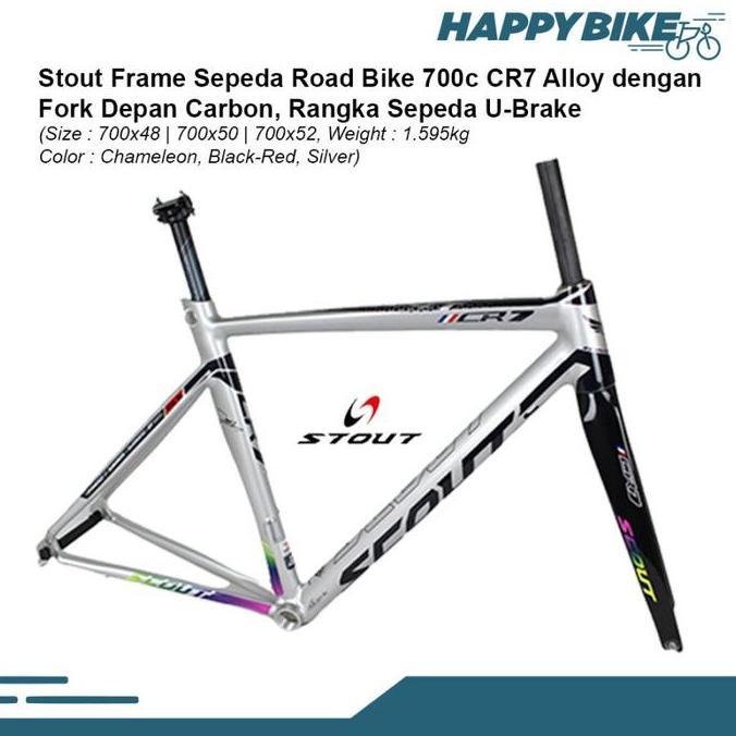 Promo SCOUT Frame Sepeda Balap Road Bike CR7 Alloy Fork Carbon 700c U Brike Diskon