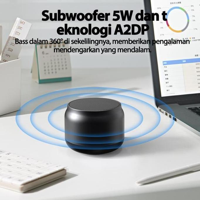 GOOJODOQ Portable Speaker Stereo Mini HiFi Wireless Speaker JS