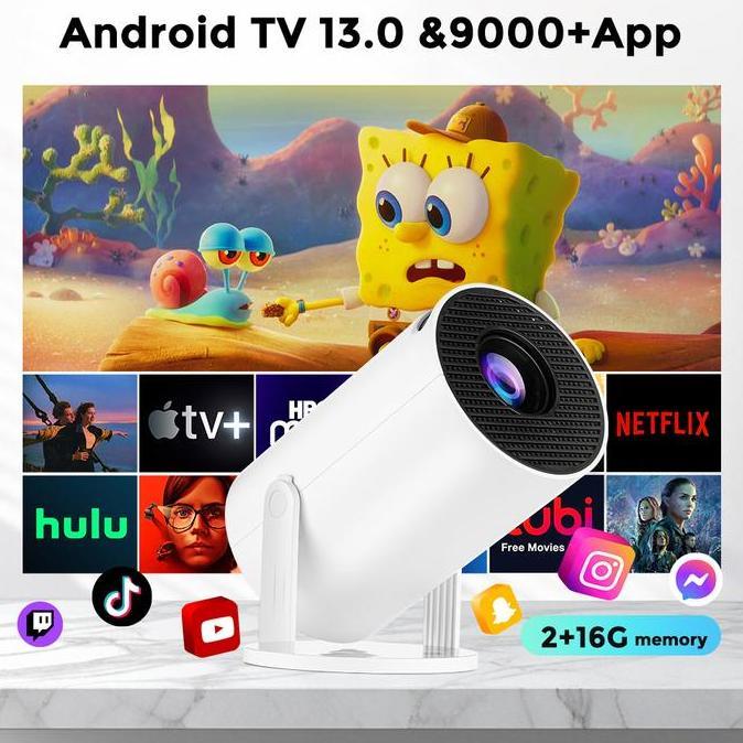ISINBOX 2+16G HY300 Pro Portable Mini Smart Projector 260ANSI Android 13 Proyektor mini murah Biosko