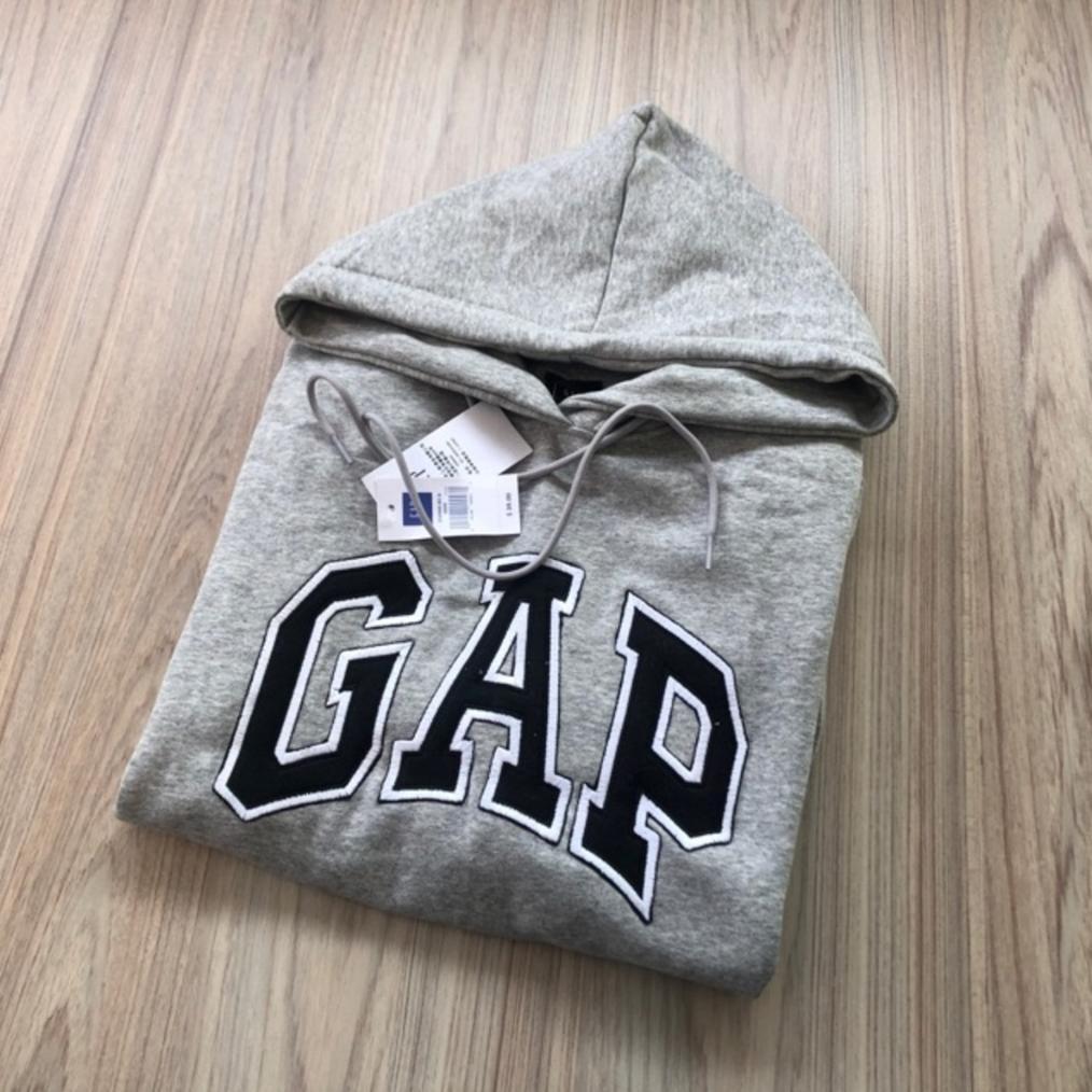 ORIGINAL JAKET GAP - HOODIE GAP ABU LOGO BORDIR PRIA WANITA DEWASA TEBAL PREMIUM DISTRO