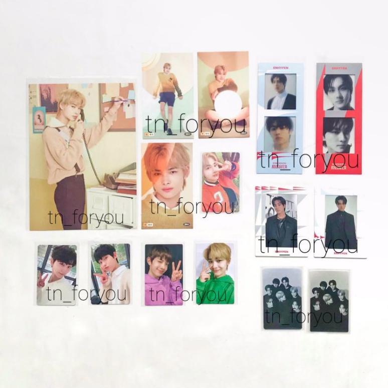 Photocard Enhypen Jungwon Heeseung Jake Jay Sunghoon Ni-Ki Lighstick Seasons Greeting Dilemma Answer