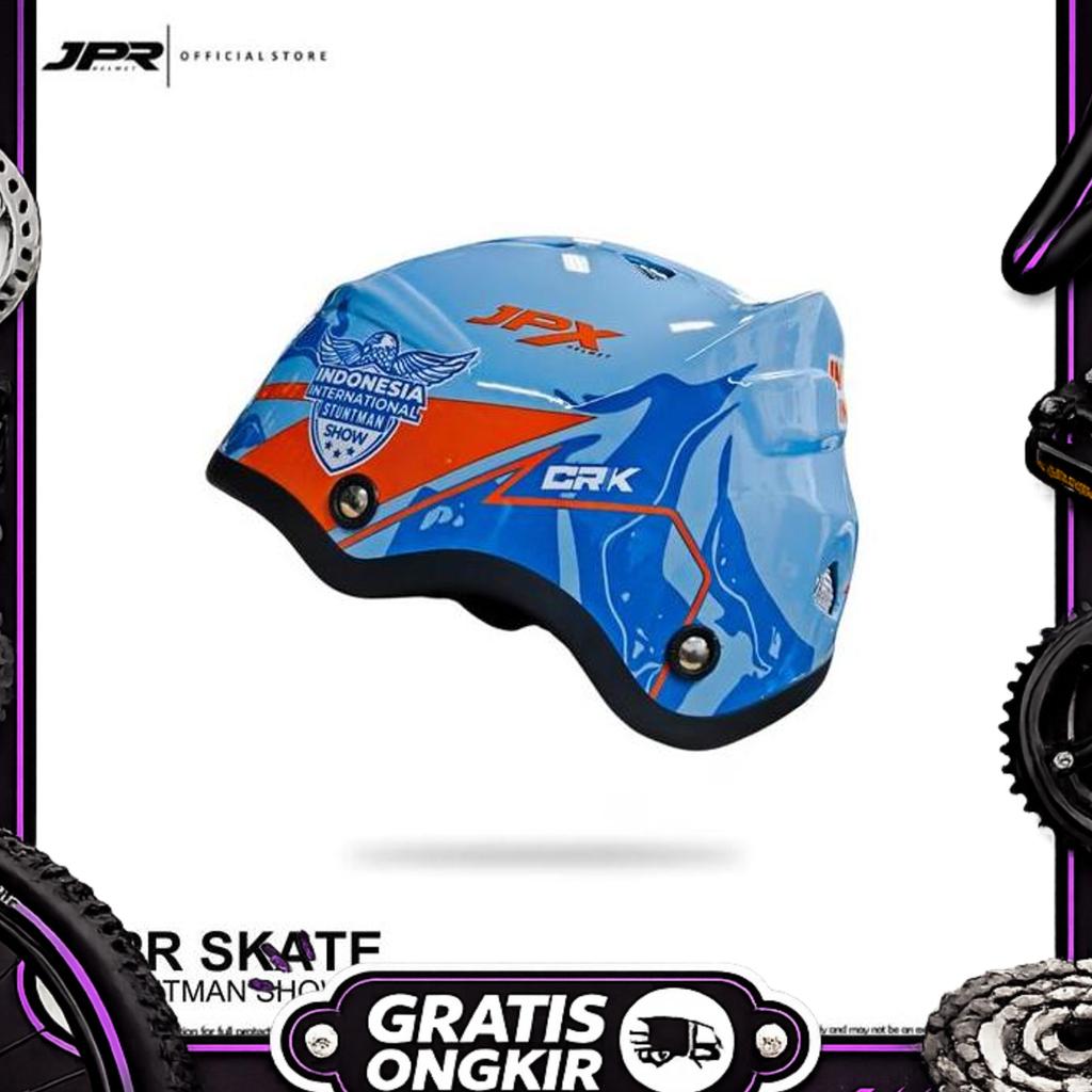 Helm Jpr Skate Stuntman Show - Blue Capri