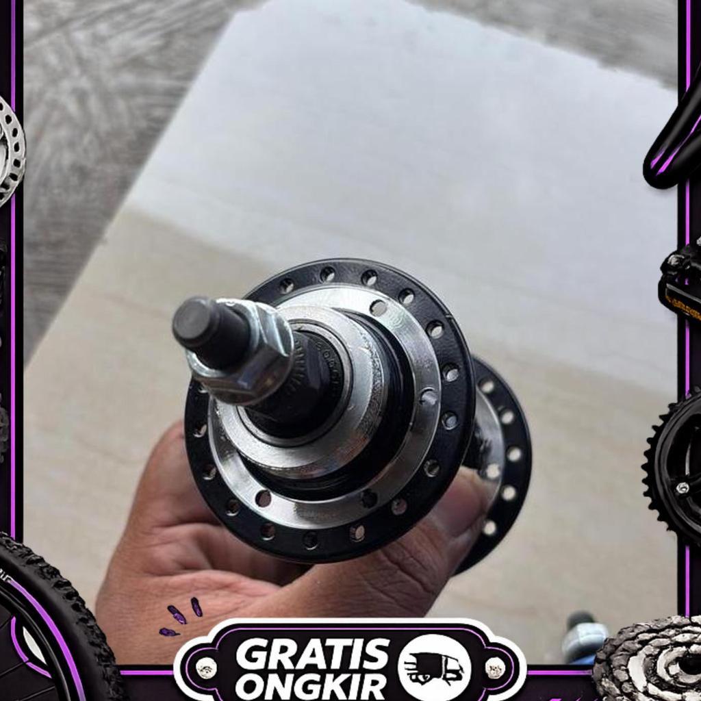 Sepasang Hub Tromol Terombol 36 Hole Alloy Bearing Bering Sepeda Bmx Fixie Pacific