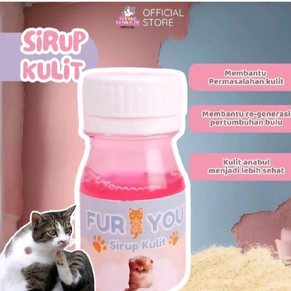 TERLARIS Furyou Sirup Kulit obat kucing  Anti Infeksi dan Regenerasi obat  Kulit Kucing Anabul Jamur