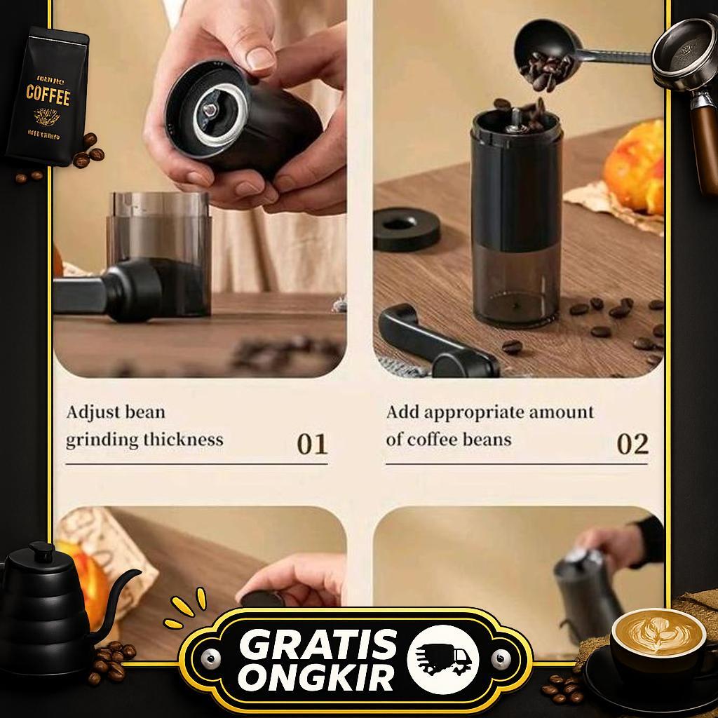 Paket Alat Kopi V60 - Paket Alat Kopi Murah Lengkap - V60 - Grinder Kopi Manual - Server Kopi - Kert