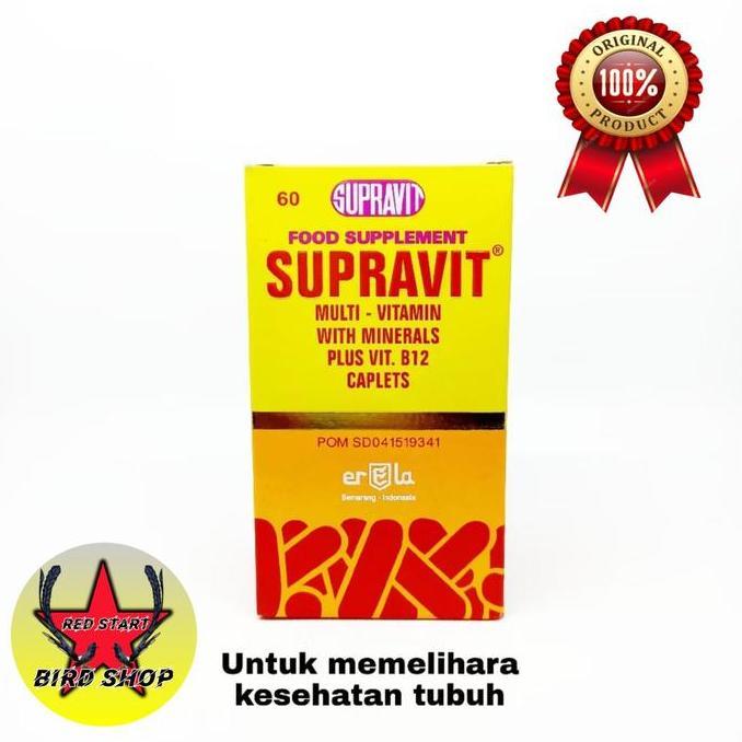 supravit 1 botol isi 60 pil plus multivitamin plus mineral dan b12 obat ayam