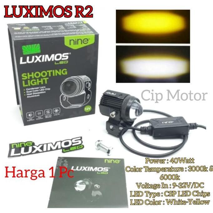 Lampu D2 Laser Nine Luximos R2 Shooting Light Putih Kuning